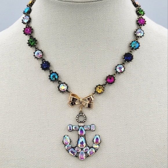 Betsey Johnson Jewelry - Betsey Johnson Necklace Anchor Crystal NWT #2381